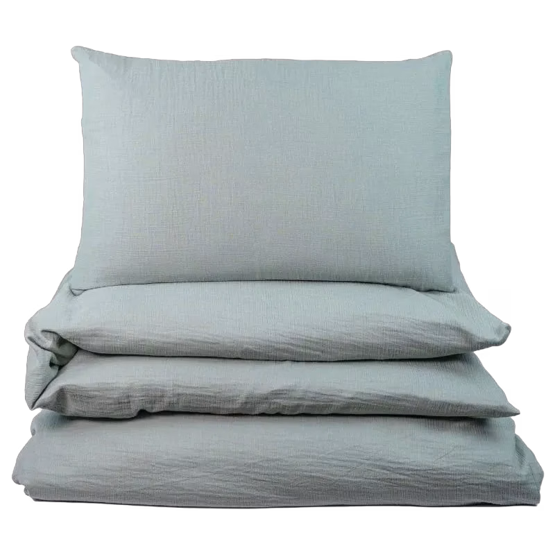 NG Baby påslakanset muslin frosty green, spjälsäng