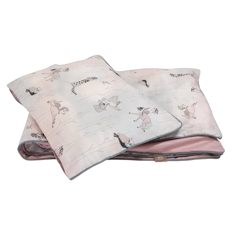 NG Baby påslakanset spjälsäng, wood rose EKO, Woods rose EKO