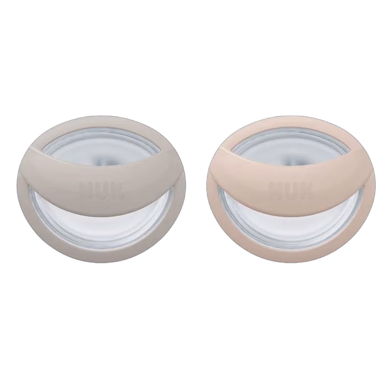 Nuk Sugnappar Silikon Mommyfeel 0-9 mån Grå/Beige