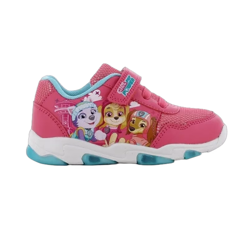 Paw Patrol Blinkande Sneakers, Fuchsia/Light Turkish Blue, 30