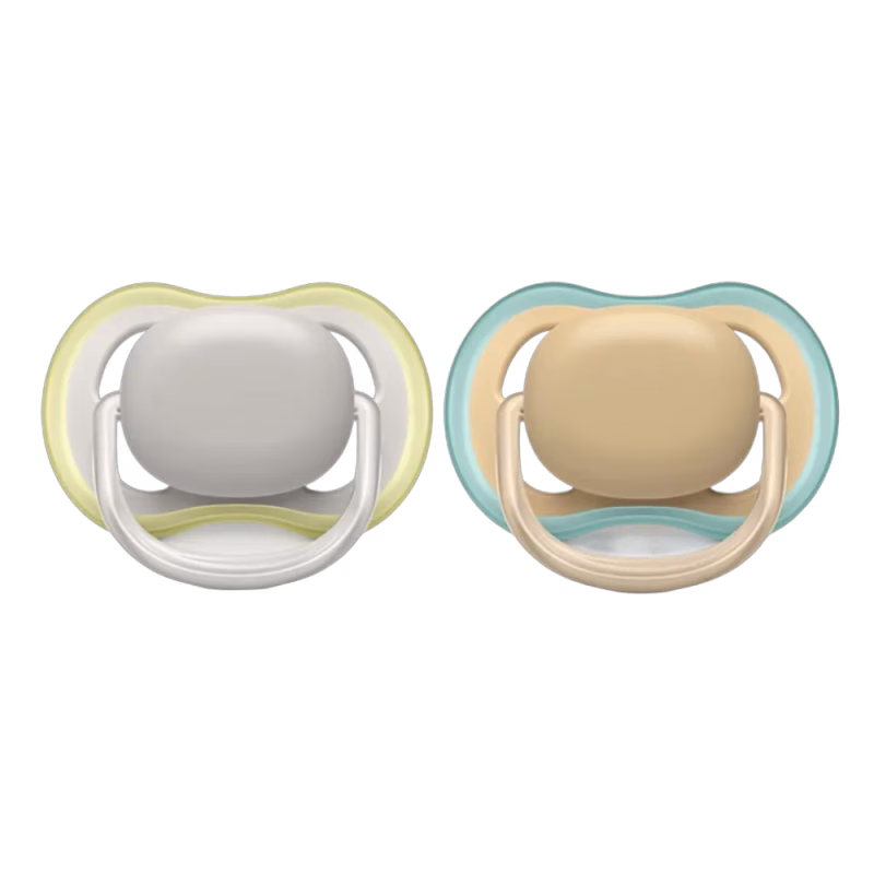 Philips Avent Napp Ultra Air 2-pack 0-6 m Neutral Vit/Beige