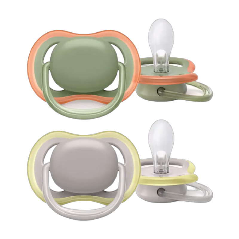 Philips Avent Napp Ultra Air 2-pack 6-18 m Neutral Grön/Grå