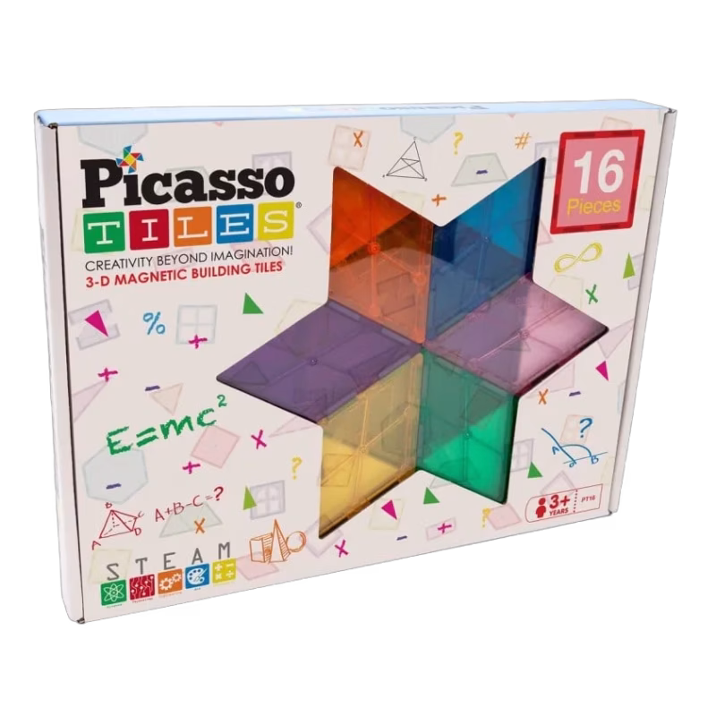 Picasso Tiles Magnetic Tiles 16-delar