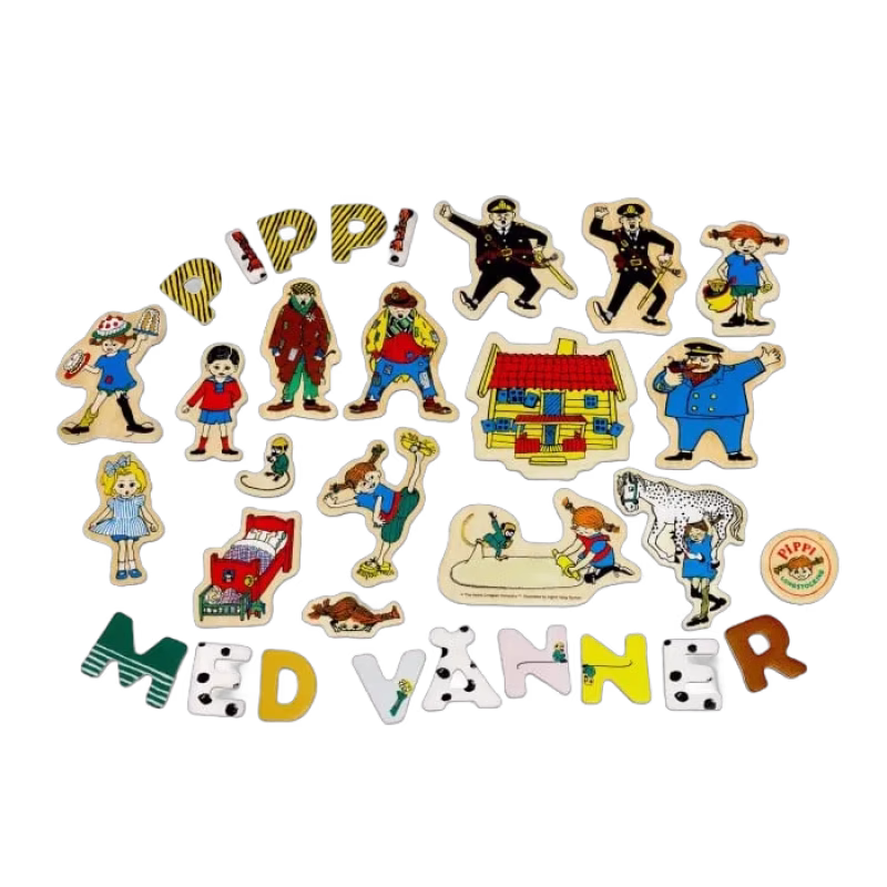 Pippi Långstrump Magnetbokstäver + figurer