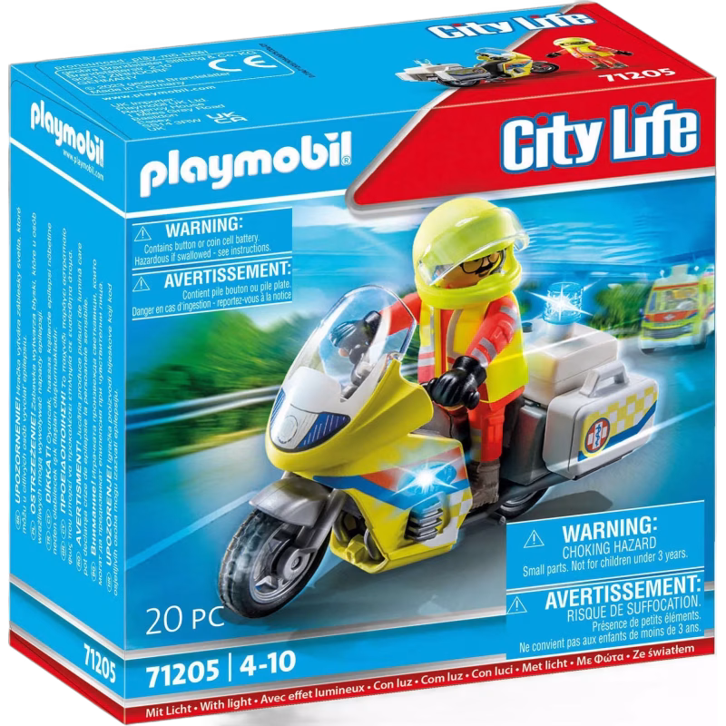 Playmobil 71205 City Life Motorcykel med Blinkande Ljus