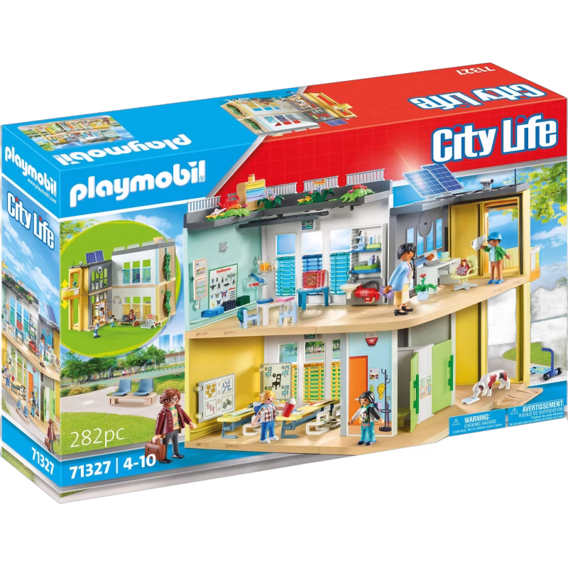 Playmobil 71327 City Life Byggsats Stor Skola