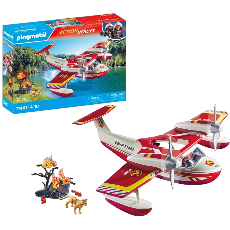 Playmobil 71463 Action Heroes Byggsats Brandflygplan med Släckningsfunktion