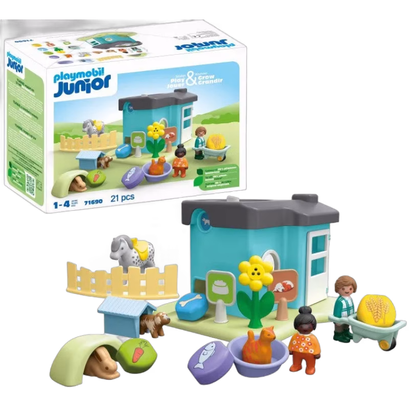 Playmobil 71690 1.2.3: Djurpensionat Med Godisautomat Byggsats