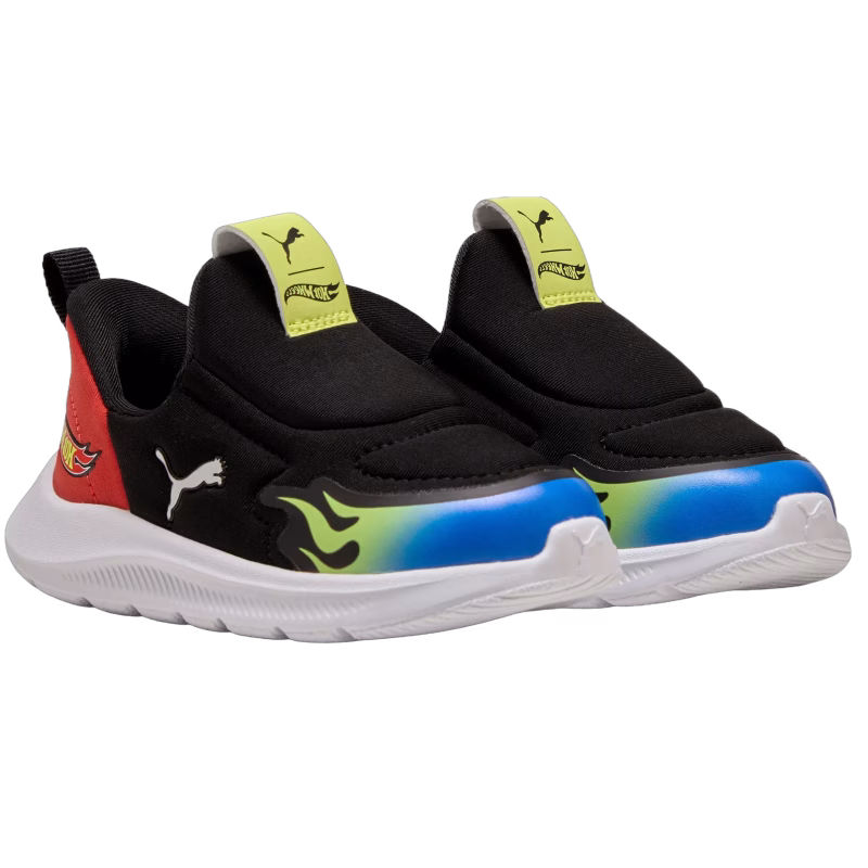 Puma Hot Wheels Fun Racer 2 Slip on Infant Sneakers, Svart, 26