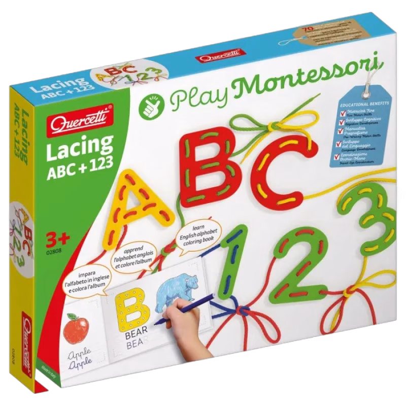 Quercetti Lacing ABC+123