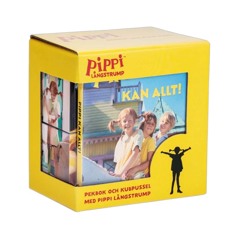 Rabén &  Sjögren Pippi Långstrump Här kommer Pippi: Bok och kubpussel