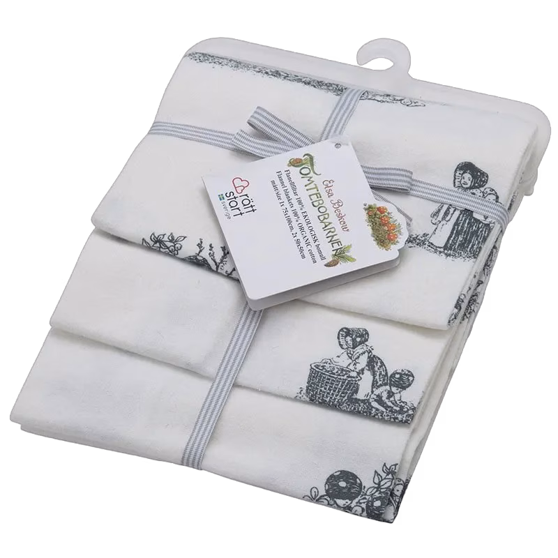 Rätt Start flanellfilt Beskow 3-pack, grå