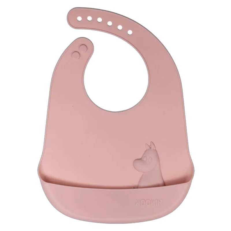 Rätt Start haklapp i silikon, Mumin rosehip pink