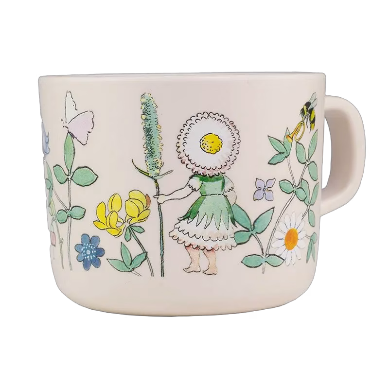 Rätt Start mugg med handtag, Elsa Beskow Blomsterfesten