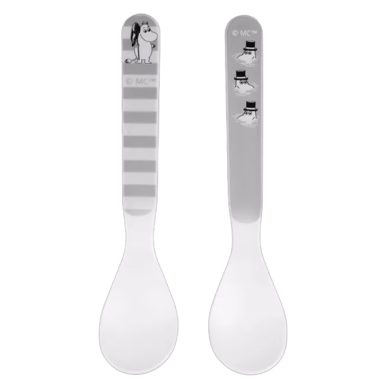 Rätt Start Mumin Vatten & Bad Skedar 2-pack (Grå)