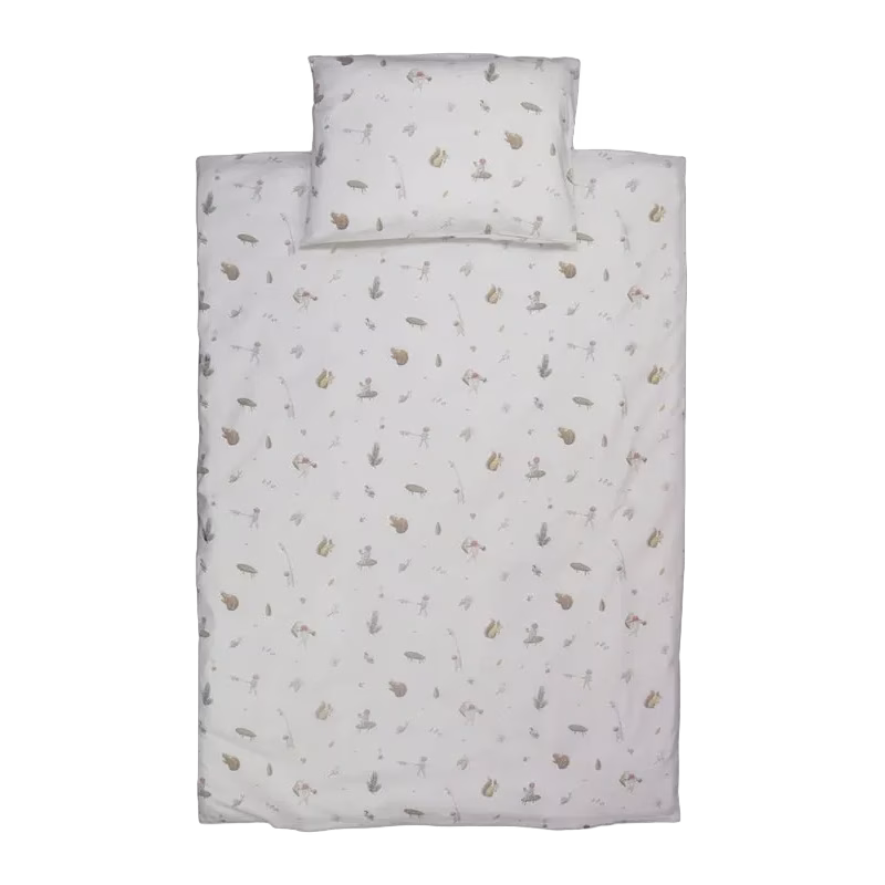 Rätt Start påslakanset spjälsäng, Tomtebobarnen beige