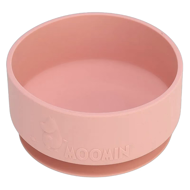Rätt Start skål i silikon med sugkopp, Mumin rosa