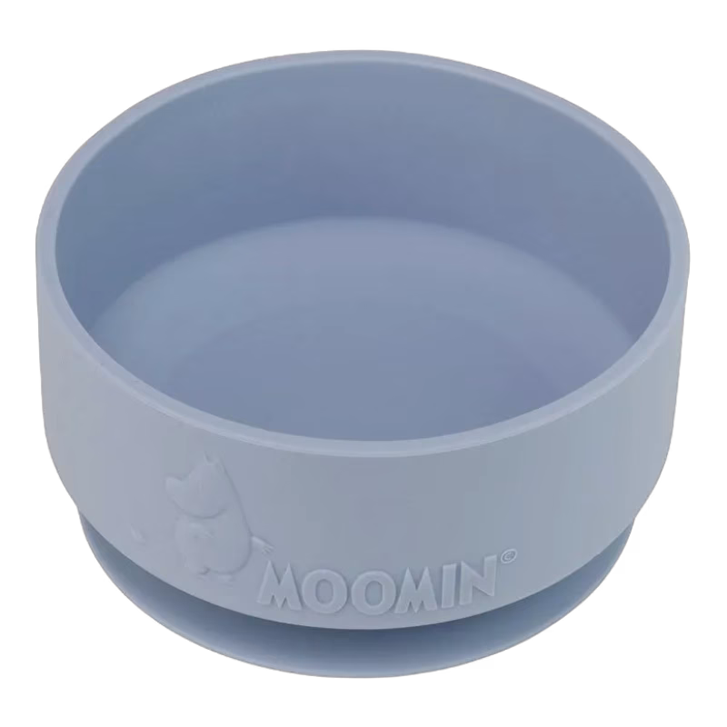 Rätt Start skål i silikon med sugkopp, Mumin sky blue
