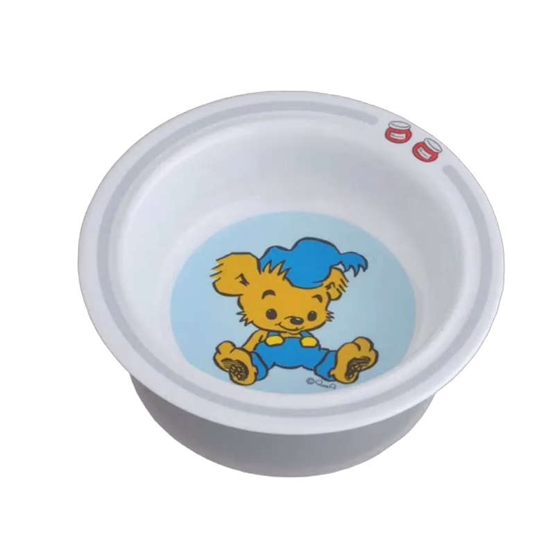 Rätt Start sugkoppstallrik Bamse vit/blå