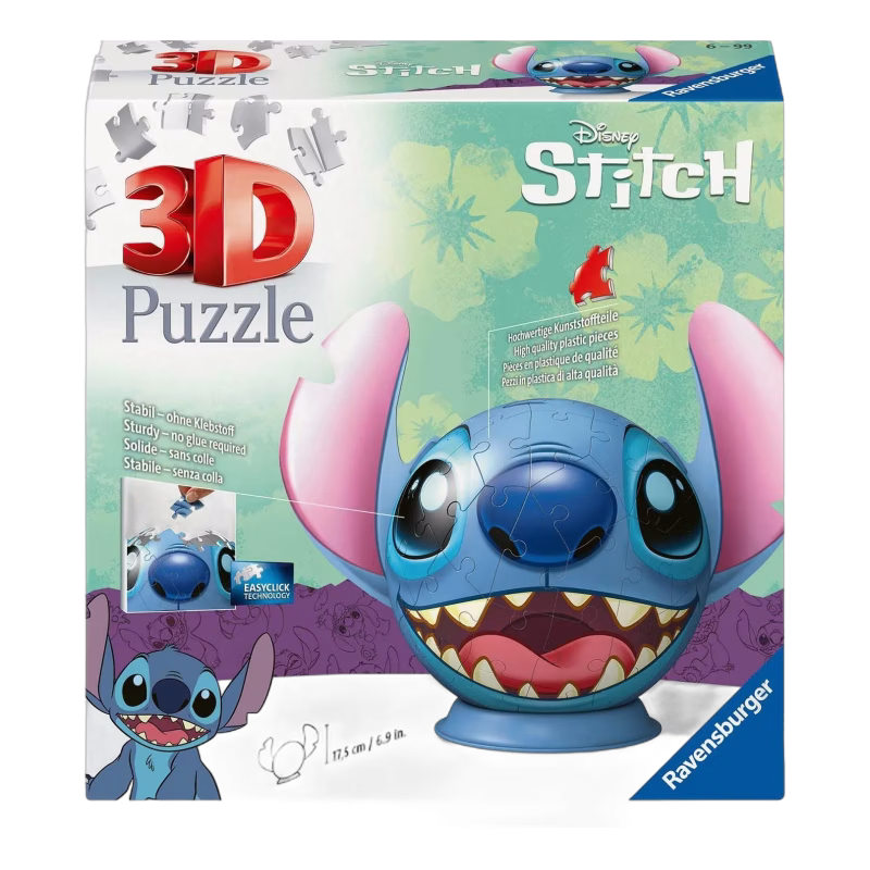 Ravensburger Disney Stitch 3D-pussel med Öron 77 Bitar