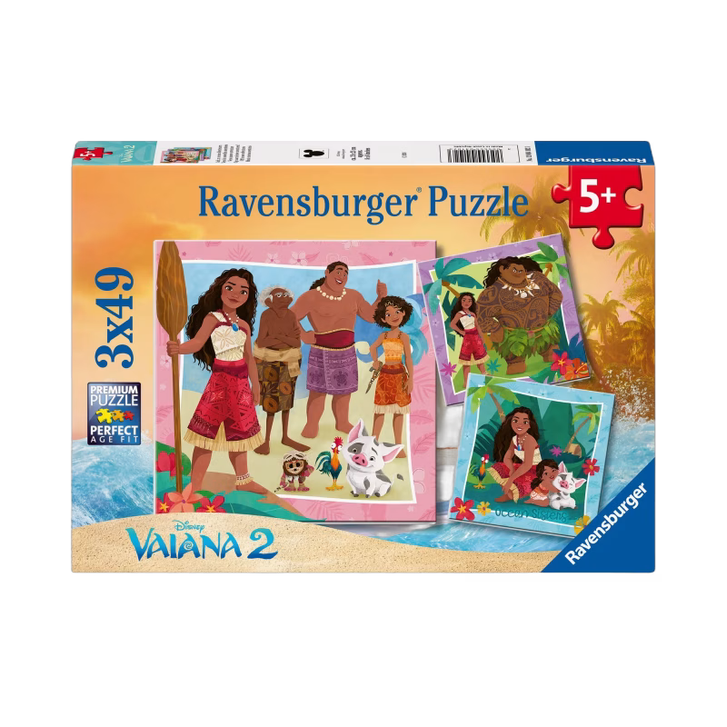 Ravensburger Disney Vaiana 2 Pussel 3x49 Bitar