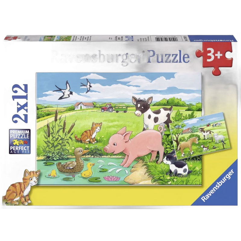 Ravensburger Pussel Baby Bondgårdsdjur 2x12 Bitar