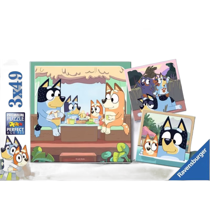 Ravensburger Pussel Bluey 3x49 Bitar
