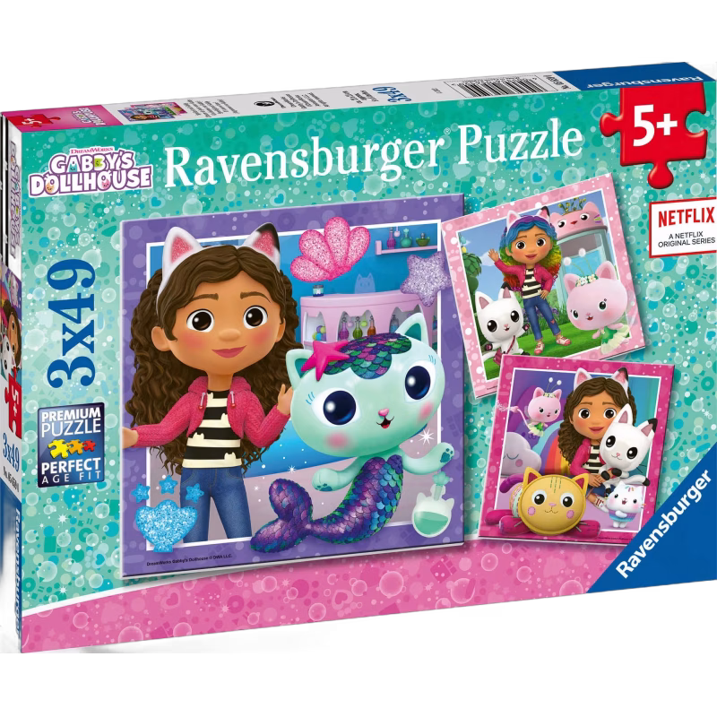 Ravensburger Pussel Gabby's Dollhouse 3 x 49 Bitar
