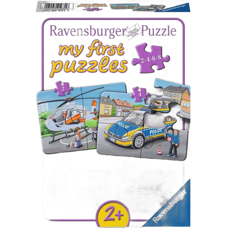 Ravensburger Pussel My Emergency Vehicles 2/4/6/8 Bitar