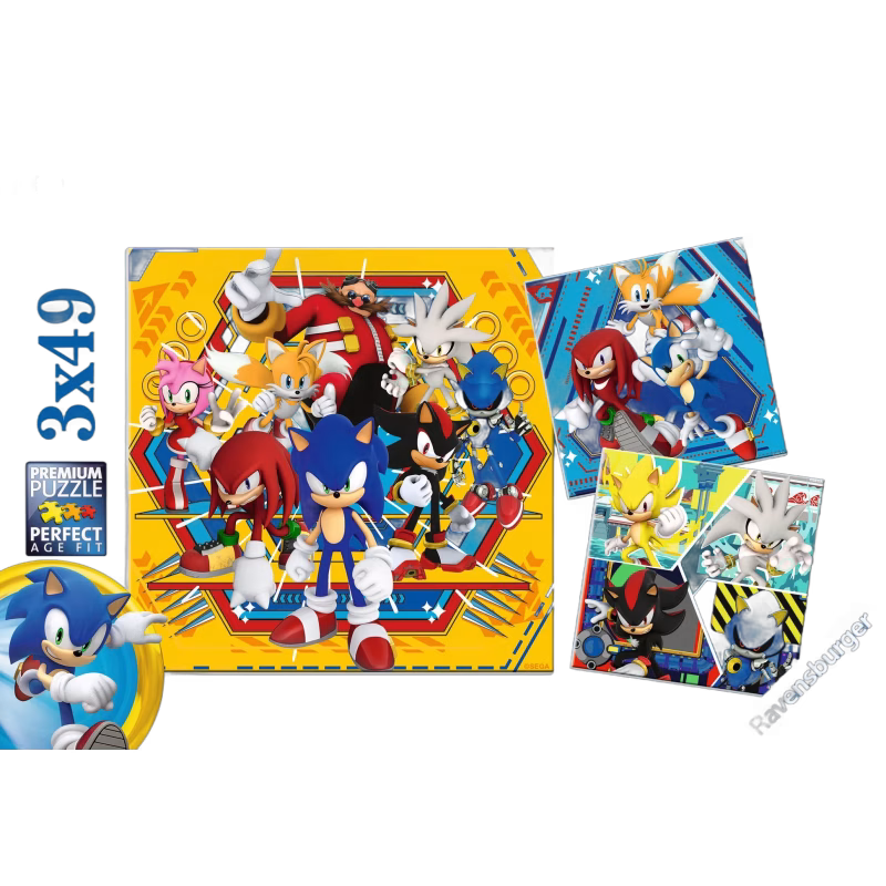 Ravensburger Pussel Sonic Core 3x49 Bitar