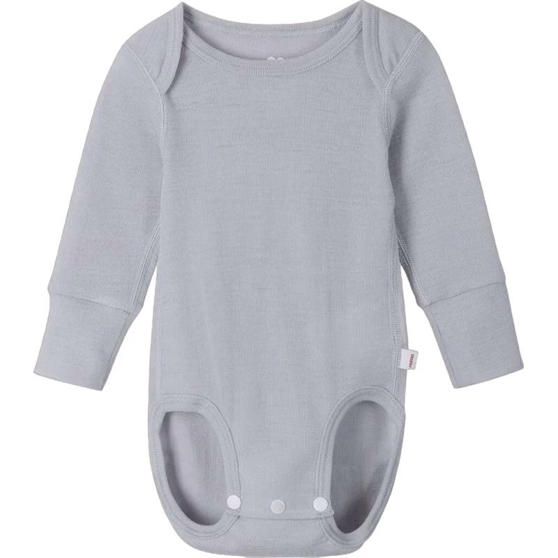 Reima Utu Body, Grey Melange, 62-68, Bebiskläder