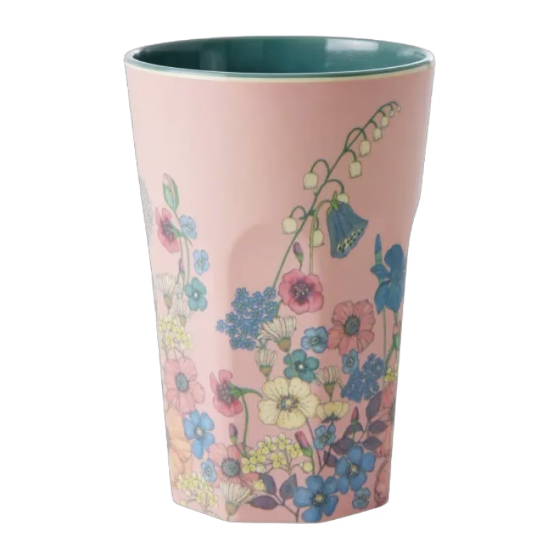 Rice Mugg Hög (Flower Collage)