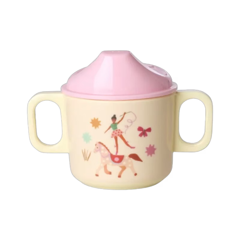 Rice Pipmugg med handtag Fun Fair (Pink)