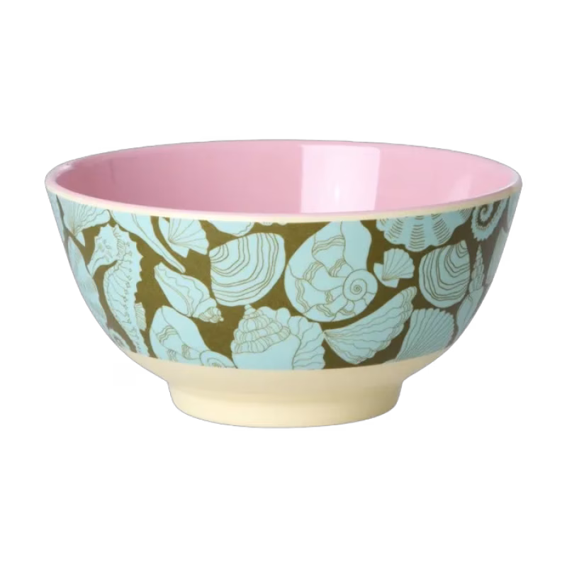Rice Skål Melamin M (Seashell Print)