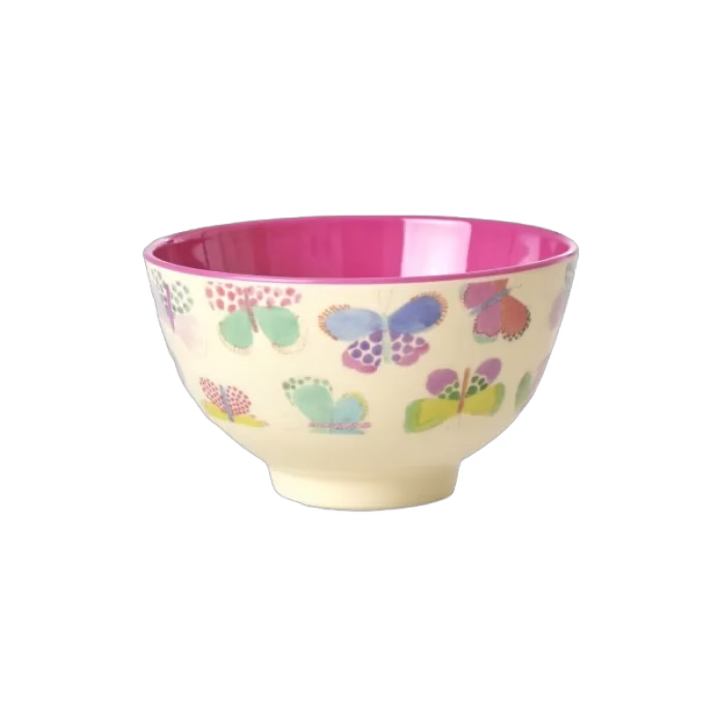 Rice Skål Melamin S (Butterfly Print)