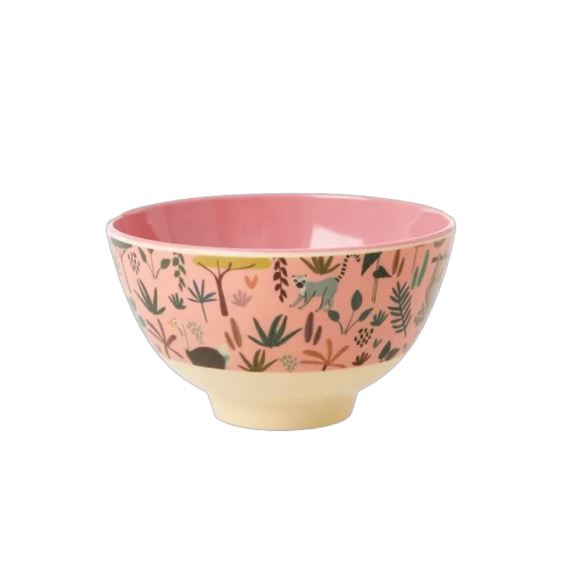 Rice Skål Melamin S Djungel (Rosa)