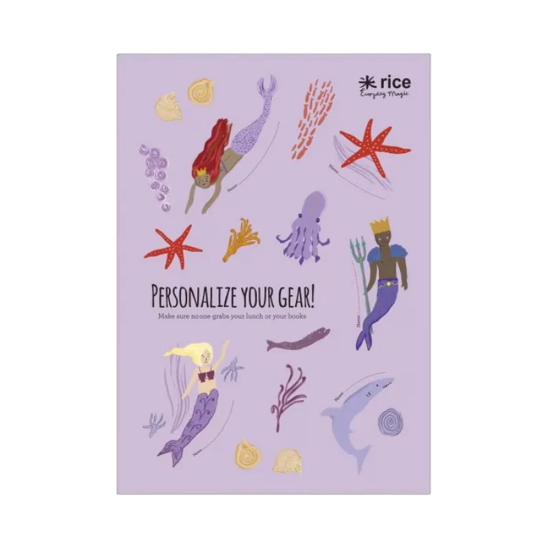 Rice Stickers till Matlåda (Mermaid)