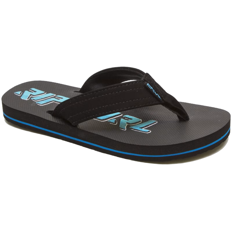Rip Curl Ripper Kids Flip Flop, Black/Blue 28
