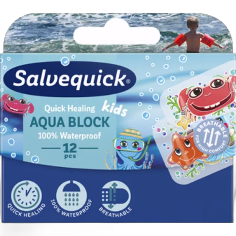 Salvequick Aqua Block Kids 12 st