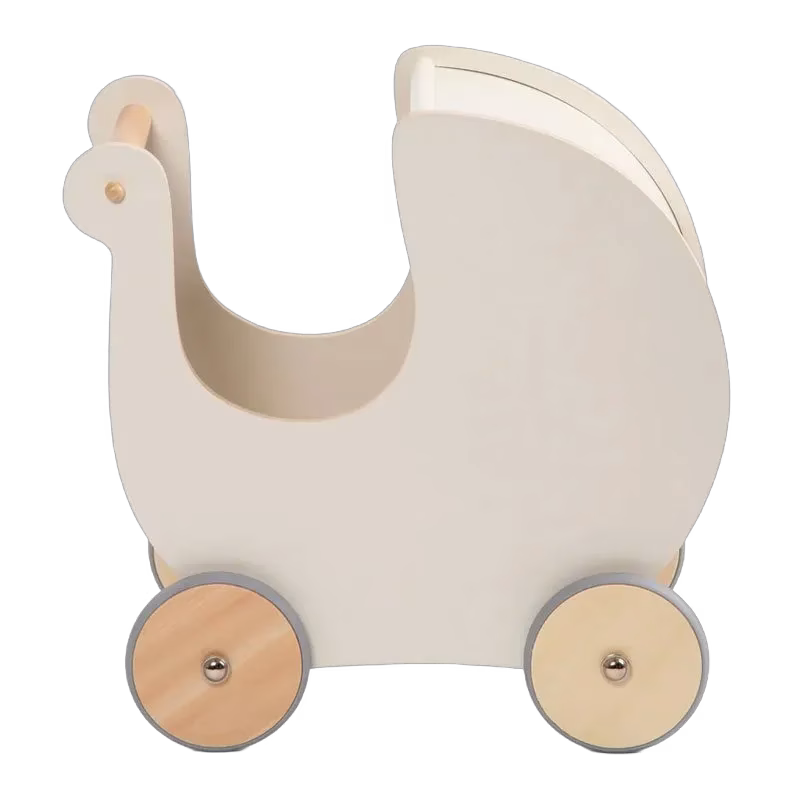 Sebra dockvagn, vit