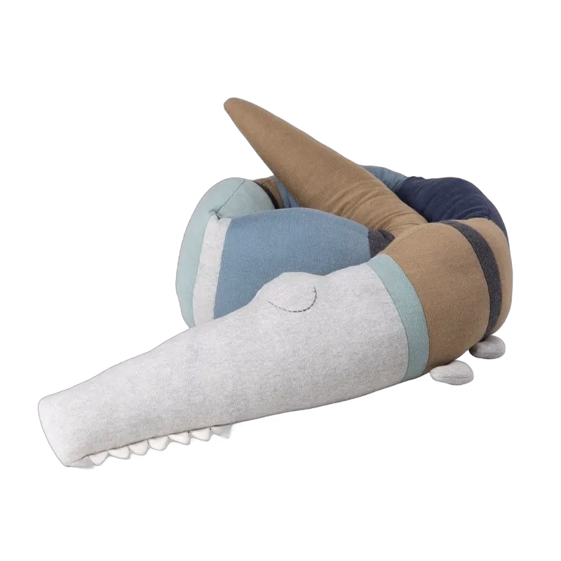 Sebra stickad Croco, dusty blue mix
