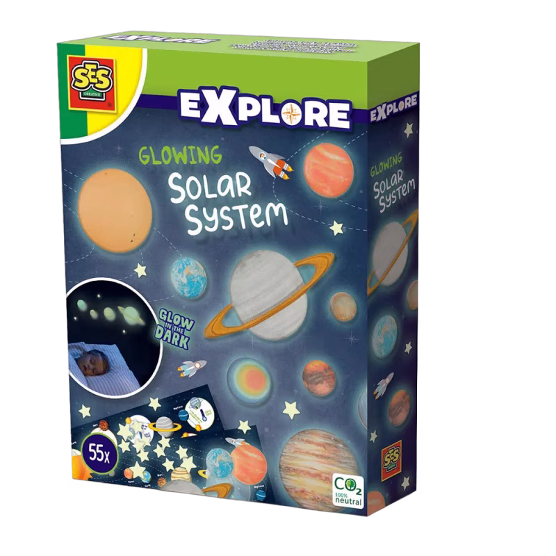 Ses Creative Självlysande Klistermärken Solsystem
