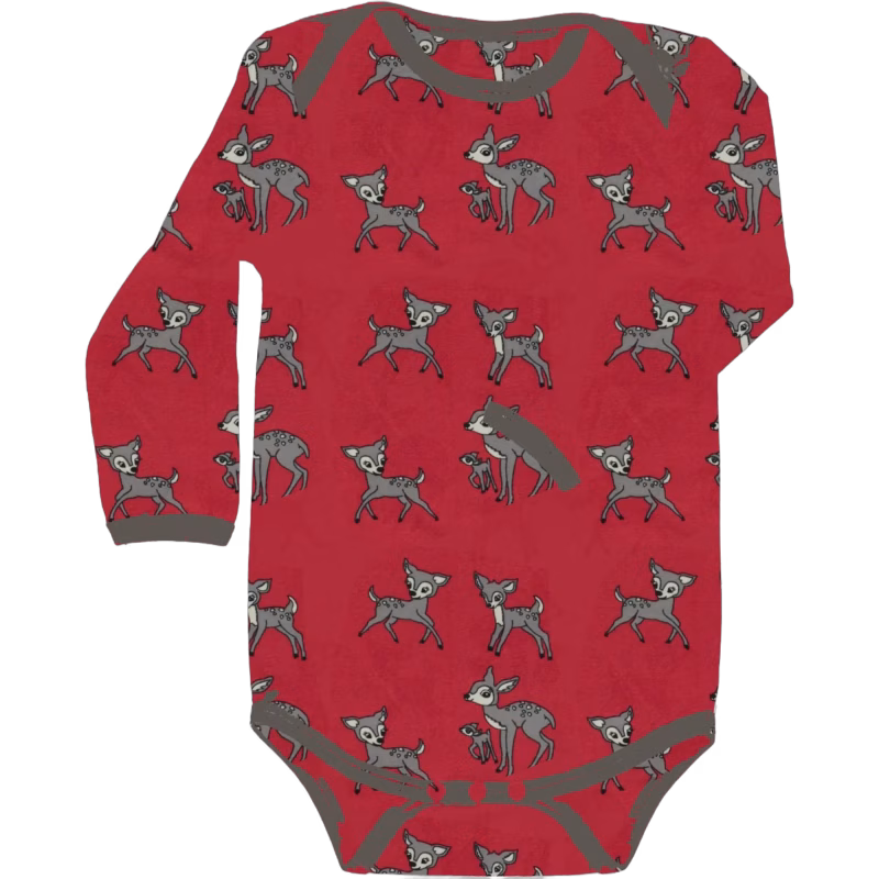 Småfolk Body, Dark Red 68, Bebiskläder
