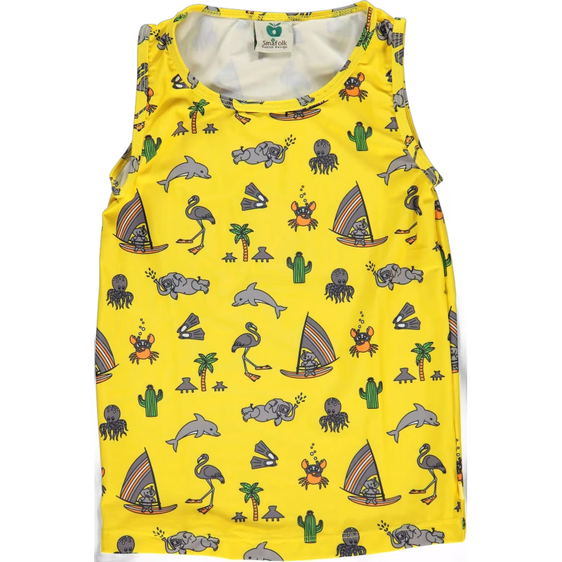 Småfolk UV50 Topp, Yellow, 4-5 År