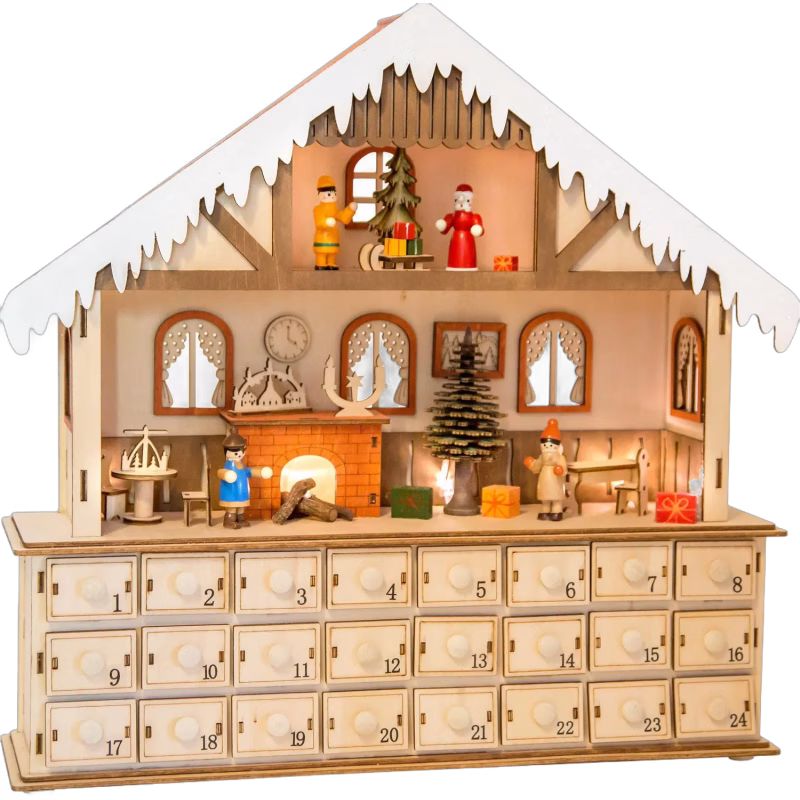 Small Foot Adventskalender Med Ljus Trä