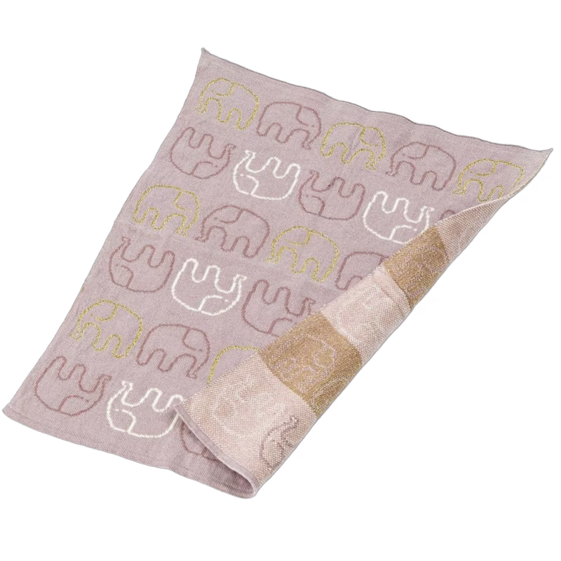 Smallstuff Snuttefilt Elefant Stickad, Roseguld