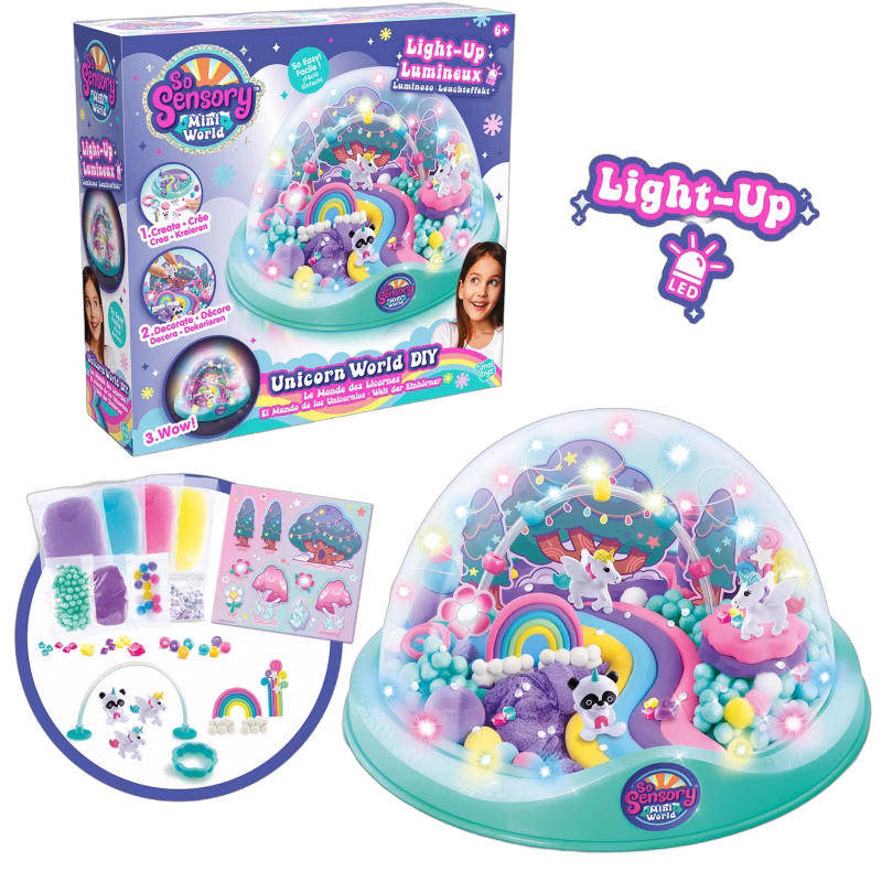 So Sensory Unicorn World DIY-set med Ljus