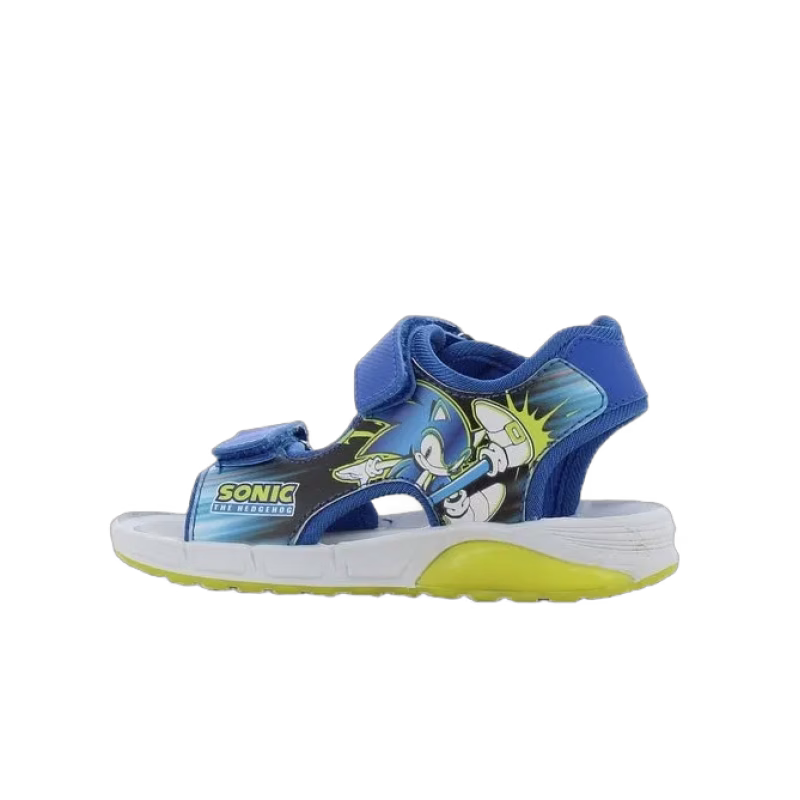 Sonic Blinkande Sandaler, Blue/Neon Yellow, 30