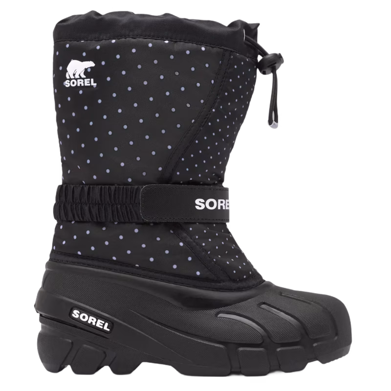 Sorel Childrens Flurry Print Vinterkängor, Black, 28