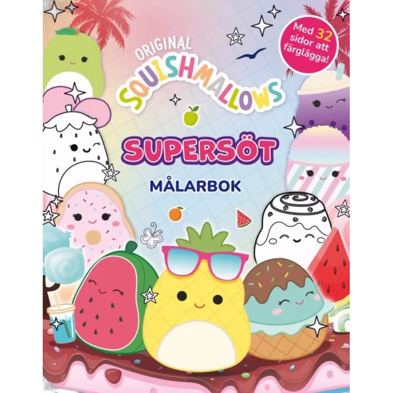 Squishmallows Supersöt målarbok